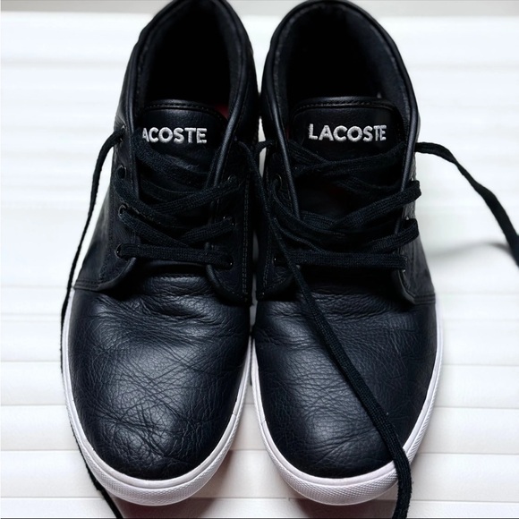 Lacoste Men's Black and White Sneakers - Picture 1 of 6